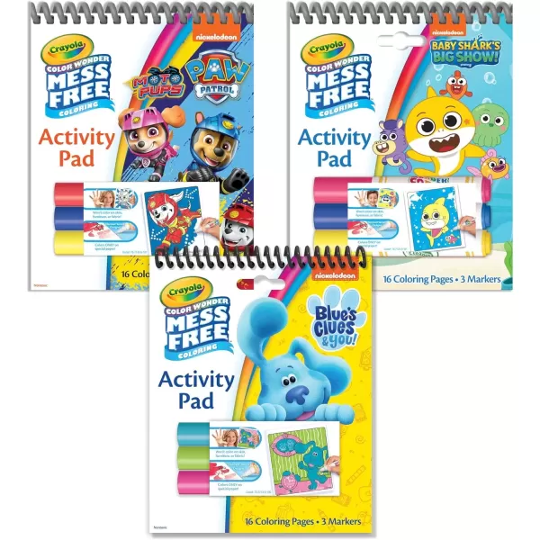 imageCrayola Nickelodeon Color Wonder Bundle 3 Pack Mess Free Coloring Set for Kids Activity Pads ampamp Markers Toddler Stocking Stuffers 3