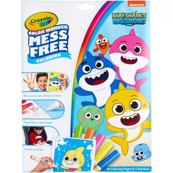imageCrayola Peppa Pig Color Wonder Activity Set Mess Free Peppa Pig Coloring Pages for Toddlers Peppa Pig Toys ampamp Gifts Stocking StuffersBaby Shark