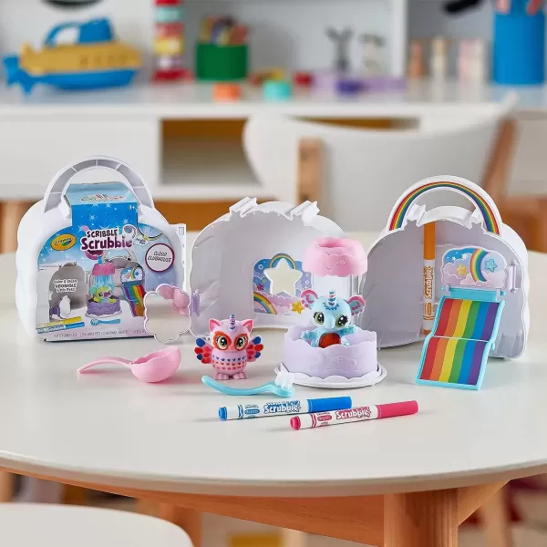 imageCrayola Scribble Scrubbie Cloud Playset Toy for Kids Gift Ages 3 4 5 6Cloud Clubhouse