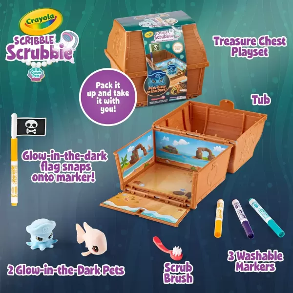 imageCrayola Scribble Scrubbie Cloud Playset Toy for Kids Gift Ages 3 4 5 6Glow Ocean