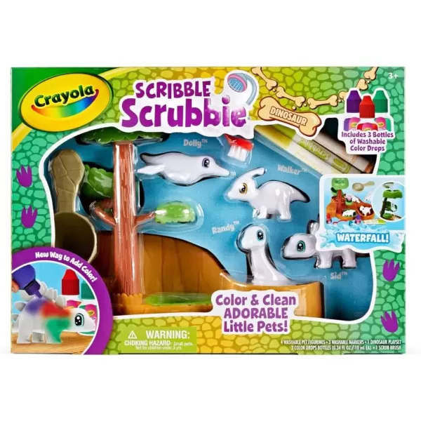 imageCrayola Scribble Scrubbie Pets Dinosaur Glow Combo Pack Dinosaur Toys for Kids Ages 3 4 5 6Dinosaur Waterslide