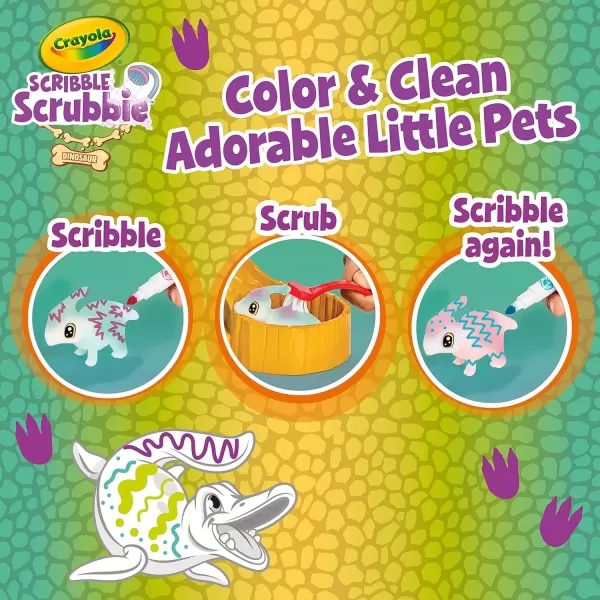 imageCrayola Scribble Scrubbie Pets Dinosaur Glow Combo Pack Dinosaur Toys for Kids Ages 3 4 5 6Dinosaur Waterslide