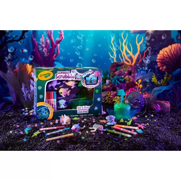 imageCrayola Scribble Scrubbie Pets Dinosaur Glow Combo Pack Dinosaur Toys for Kids Ages 3 4 5 6Glow Lagoon