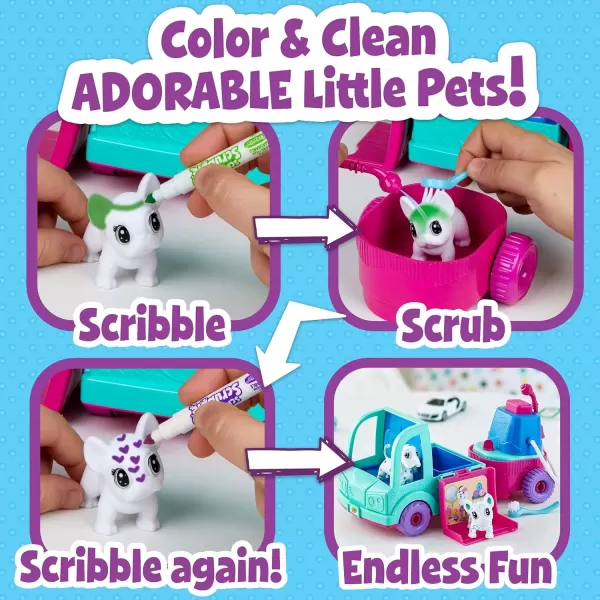 imageCrayola Scribble Scrubbie Pets Grooming Truck 10 Pcs Toy Pet Playset Kids Pet Care Toy Gift for Girls ampamp Boys Ages 3