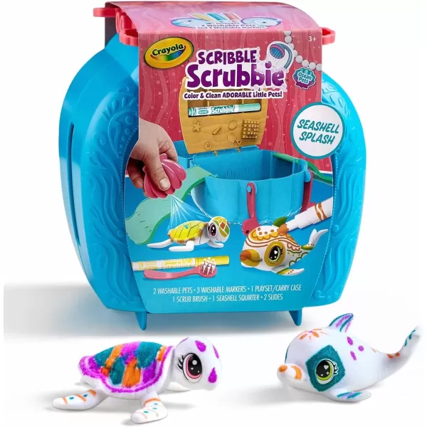 imageCrayola Scribble Scrubbie Pets Ocean Animals Playset Color ampamp Wash Creative Toy Gift for Kids Age 3 4 5 6Ocean Play Set