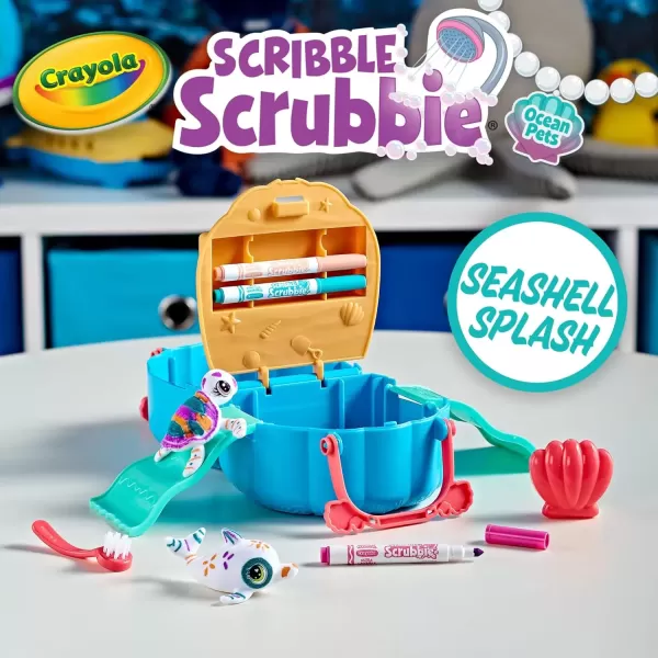 imageCrayola Scribble Scrubbie Pets Ocean Animals Playset Color ampamp Wash Creative Toy Gift for Kids Age 3 4 5 6Ocean Play Set