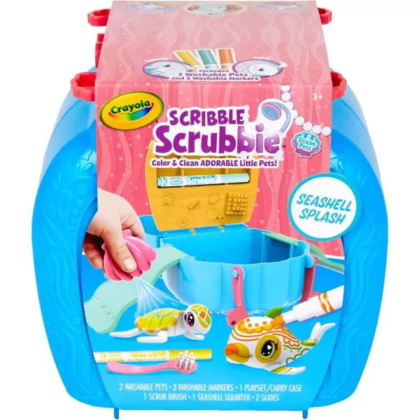 imageCrayola Scribble Scrubbie Pets Ocean Animals Playset Color ampamp Wash Creative Toy Gift for Kids Age 3 4 5 6Ocean Play Set