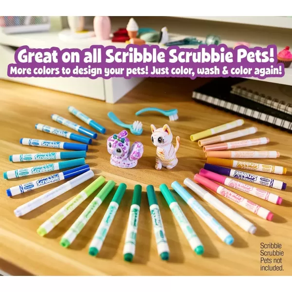 imageCrayola Scribble Scrubbie Pets Ocean Animals Playset Color ampamp Wash Creative Toy Gift for Kids Age 3 4 5 6Refill Pack