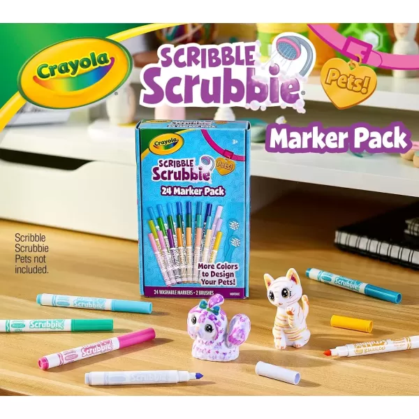 imageCrayola Scribble Scrubbie Pets Ocean Animals Playset Color ampamp Wash Creative Toy Gift for Kids Age 3 4 5 6Refill Pack