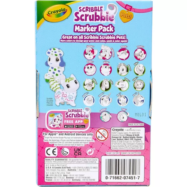 imageCrayola Scribble Scrubbie Pets Ocean Animals Playset Color ampamp Wash Creative Toy Gift for Kids Age 3 4 5 6Refill Pack