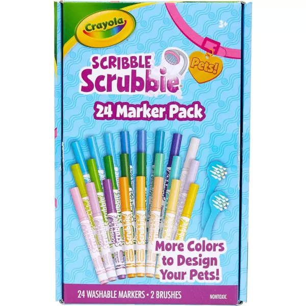 imageCrayola Scribble Scrubbie Pets Ocean Animals Playset Color ampamp Wash Creative Toy Gift for Kids Age 3 4 5 6Refill Pack