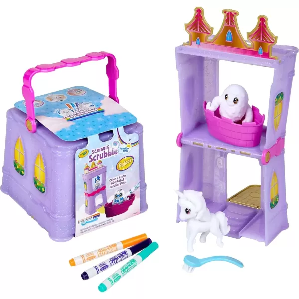 imageCrayola Scribble Scrubbie Pets Safari Treehouse Toy Storage Case Gift for Boys ampamp GirlsPalace Playset