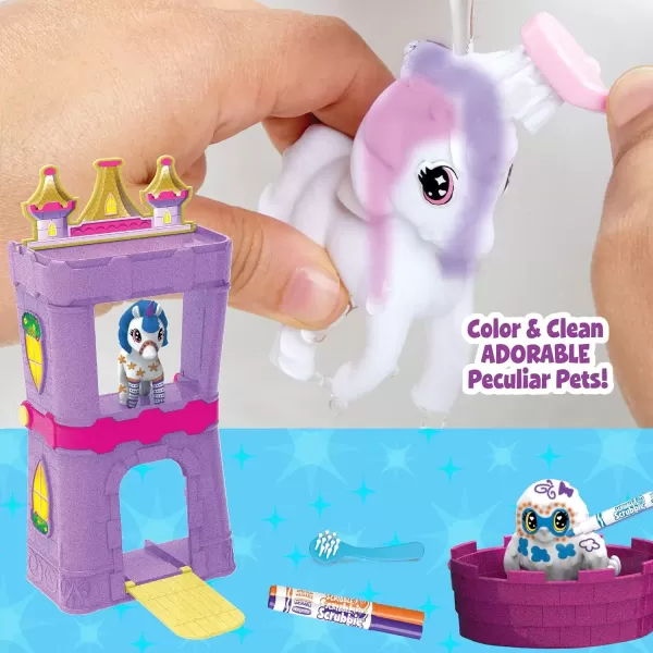 imageCrayola Scribble Scrubbie Pets Safari Treehouse Toy Storage Case Gift for Boys ampamp GirlsPalace Playset
