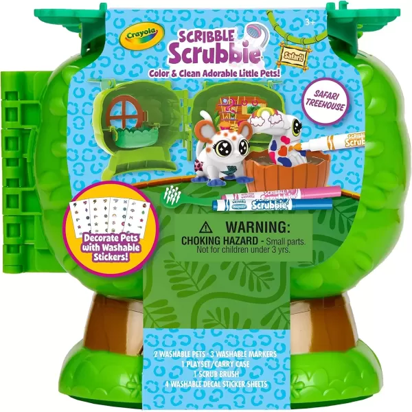 imageCrayola Scribble Scrubbie Pets Safari Treehouse Toy Storage Case Gift for Boys ampamp GirlsSafari Treehouse