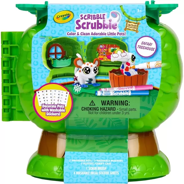 imageCrayola Scribble Scrubbie Pets Safari Treehouse Toy Storage Case Gift for Boys ampamp GirlsSafari Treehouse
