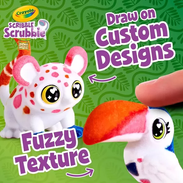 imageCrayola Scribble Scrubbie Pets Safari Treehouse Toy Storage Case Gift for Boys ampamp GirlsSafari Treehouse