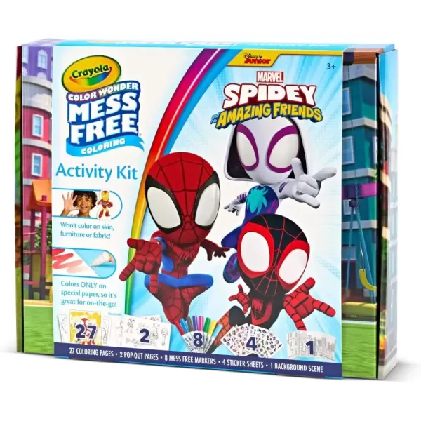 imageCrayola Spiderman Color Wonder Coloring Set 18 Spiderman Mess Free Coloring Pages for Toddlers Spiderman Toys Stocking Stuffers GiftsActivity Kit