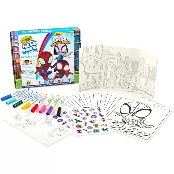 imageCrayola Spiderman Color Wonder Coloring Set 18 Spiderman Mess Free Coloring Pages for Toddlers Spiderman Toys Stocking Stuffers GiftsActivity Kit