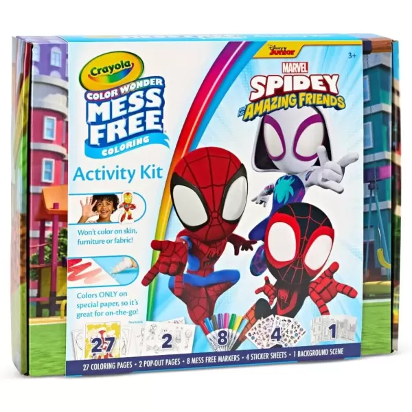 imageCrayola Spiderman Color Wonder Coloring Set 18 Spiderman Mess Free Coloring Pages for Toddlers Spiderman Toys Stocking Stuffers GiftsActivity Kit