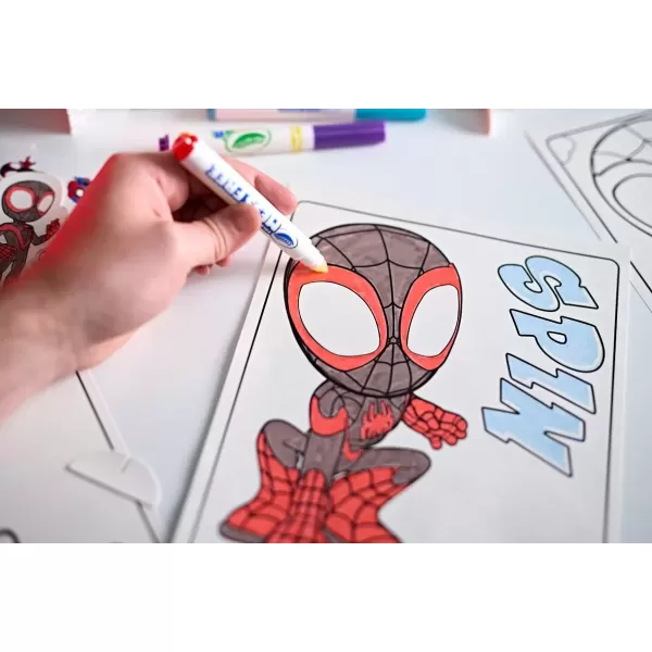 imageCrayola Spiderman Color Wonder Coloring Set 18 Spiderman Mess Free Coloring Pages for Toddlers Spiderman Toys Stocking Stuffers GiftsActivity Kit