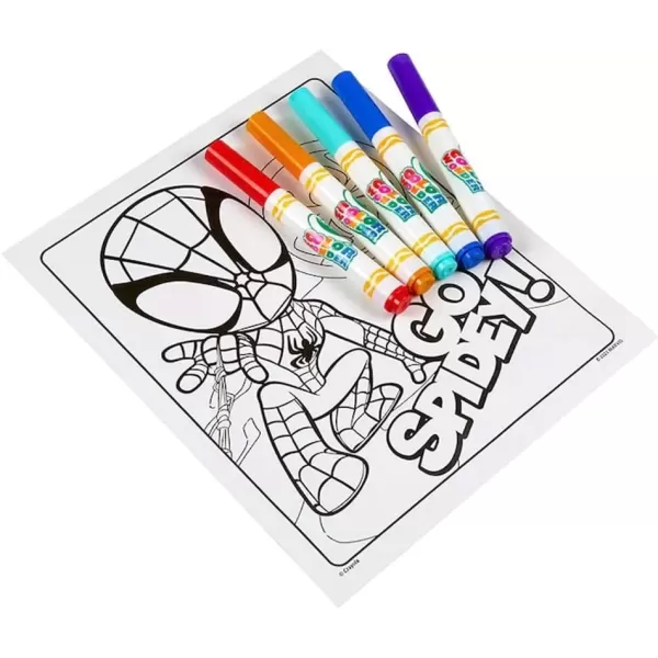 imageCrayola Spiderman Color Wonder Coloring Set 18 Spiderman Mess Free Coloring Pages for Toddlers Spiderman Toys Stocking Stuffers GiftsSpidey  Friends