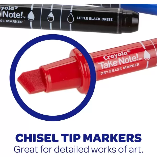 imageCrayola Take Note Dry Erase Markers 12ct Whiteboard Markers for Teachers Low Odor Chisel Tip School Classroom SuppliesHighlighters