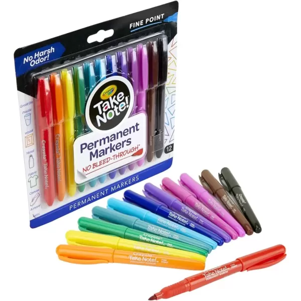 imageCrayola Take Note Dry Erase Markers 12ct Whiteboard Markers for Teachers Low Odor Chisel Tip School Classroom SuppliesHighlighters