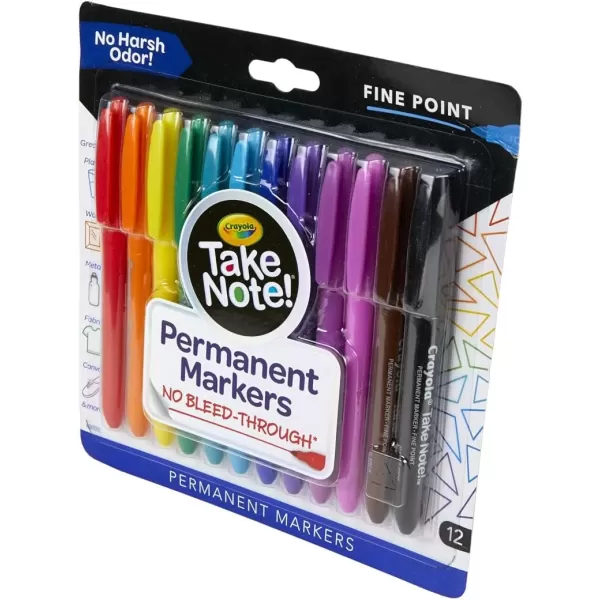 imageCrayola Take Note Dry Erase Markers 12ct Whiteboard Markers for Teachers Low Odor Chisel Tip School Classroom SuppliesPermanent Marker