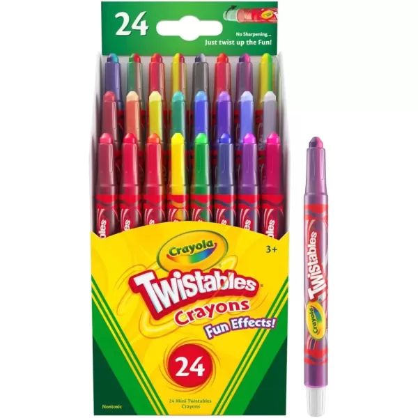 imageCrayola Twistables Crayons 24ct Special Effects Crayons for Kids No Sharpening Coloring Supplies Gifts ampamp Stocking Stuffers for Kids24 Count Pack of 1