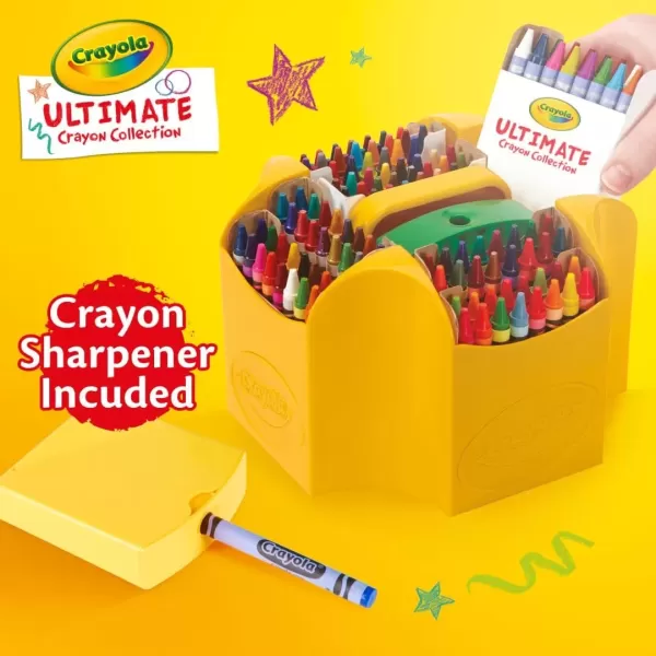 imageCrayola Ultimate Crayon Box Collection 152ct Bulk Kids Crayon Caddy Classic ampamp Glitter Crayons for Coloring Holiday Gift for KidsColoring Set