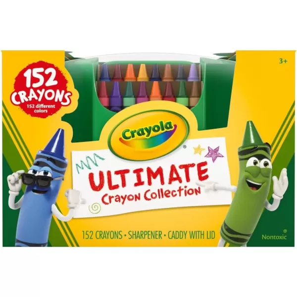 imageCrayola Ultimate Crayon Box Collection 152ct Bulk Kids Crayon Caddy Classic ampamp Glitter Crayons for Coloring Holiday Gift for KidsColoring Set
