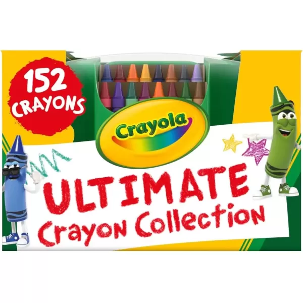 imageCrayola Ultimate Crayon Box Collection 152ct Bulk Kids Crayon Caddy Classic ampamp Glitter Crayons for Coloring Holiday Gift for KidsColoring Set