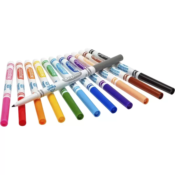 imageCrayola Ultra Clean Fine Line Markers 12ct Washable Markers for Kids Arts ampamp Crafts Coloring Book Markers Toddler Stocking Stuffers12 Count Pack of 1