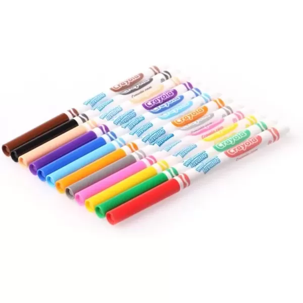 imageCrayola Ultra Clean Fine Line Markers 12ct Washable Markers for Kids Arts ampamp Crafts Coloring Book Markers Toddler Stocking Stuffers12 Count Pack of 2