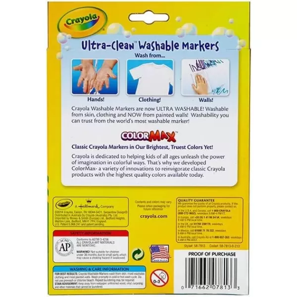 imageCrayola Ultra Clean Fine Line Markers 12ct Washable Markers for Kids Arts ampamp Crafts Coloring Book Markers Toddler Stocking Stuffers12 Count Pack of 2