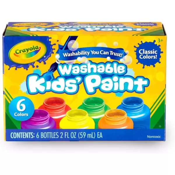 imageCrayola Washable Kids Paint Set 12ct Classic and Glitter Paint for Kids Arts ampamp Crafts Supplies Toddler Painting Kit 3 Amazon ExclusiveClassic  Glitter