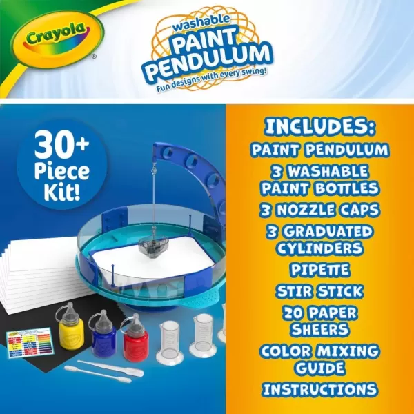 imageCrayola Washable Kids Paint Set 12ct Classic and Glitter Paint for Kids Arts ampamp Crafts Supplies Toddler Painting Kit 3 Amazon ExclusivePaint Pendulum