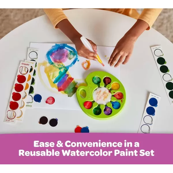 imageCrayola Watercolor Pop ampamp Paint Palette Washable Paint Kit Less Mess Watercolor Paint Set for Kids Toddler Stocking Stuffers ampamp Gifts1 Count Pack of 1