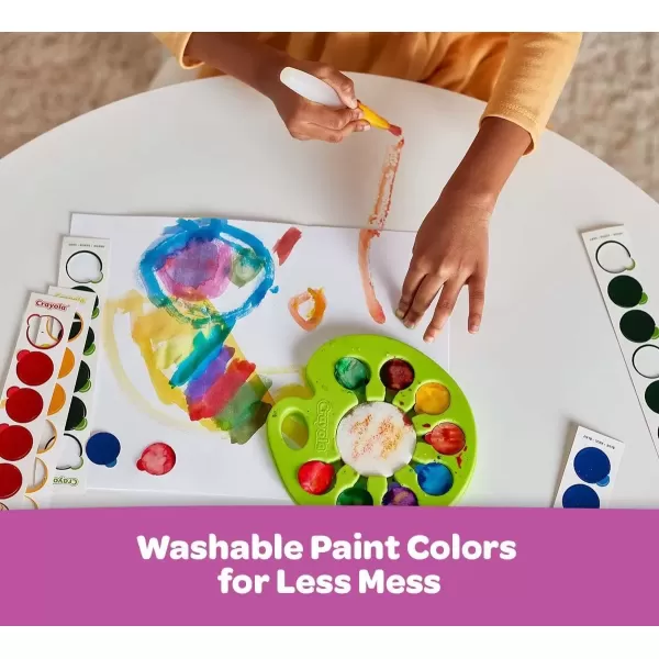 imageCrayola Watercolor Pop ampamp Paint Palette Washable Paint Kit Less Mess Watercolor Paint Set for Kids Toddler Stocking Stuffers ampamp Gifts1 Count Pack of 1