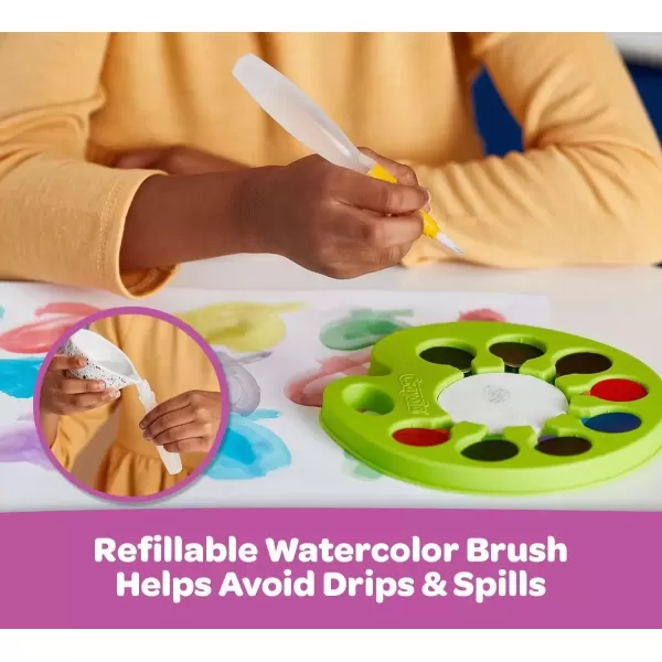 imageCrayola Watercolor Pop ampamp Paint Palette Washable Paint Kit Less Mess Watercolor Paint Set for Kids Toddler Stocking Stuffers ampamp Gifts1 Count Pack of 1