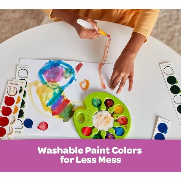 imageCrayola Watercolor Pop ampamp Paint Palette Washable Paint Kit Less Mess Watercolor Paint Set for Kids Toddler Stocking Stuffers ampamp Gifts19 Piece Set Pack of 2