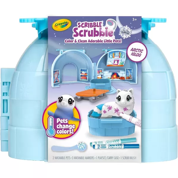 imageScribble Scrubbie Pets Arctic Igloo Color Change Pets ampamp Storage Case Gift for Girls ampamp BoysArctic Igloo