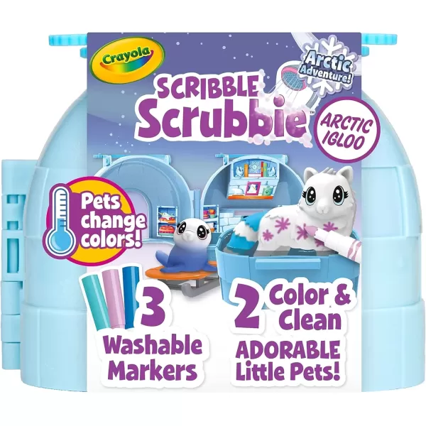 imageScribble Scrubbie Pets Arctic Igloo Color Change Pets ampamp Storage Case Gift for Girls ampamp BoysArctic Igloo