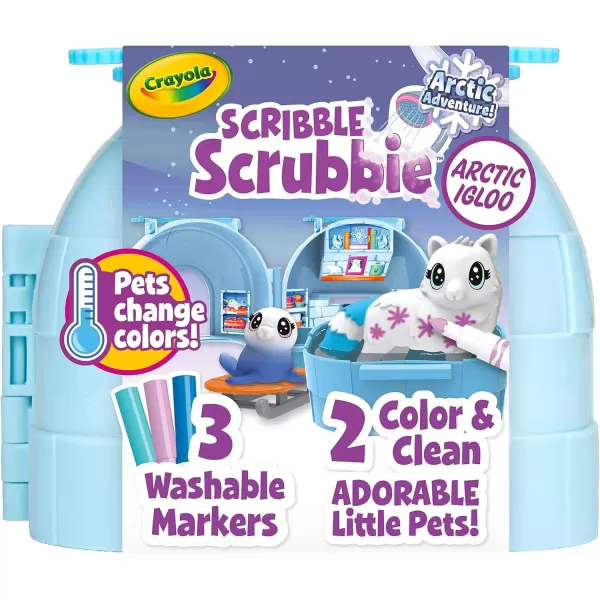 imageScribble Scrubbie Pets Arctic Igloo Color Change Pets ampamp Storage Case Gift for Girls ampamp BoysArctic Igloo