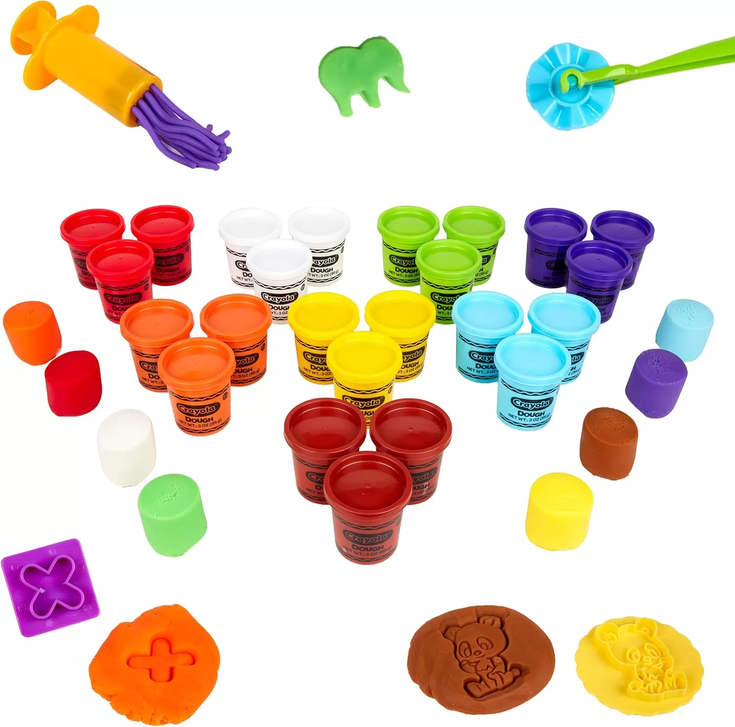 imageCrayola Dough Classpack  8 Assorted Colors 48 Count 3oz Kids Dough Classroom Supplies for Teachers ampamp Art Projects Nontoxic Ages 3100 Pieces