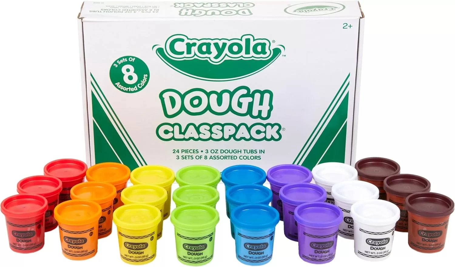 imageCrayola Dough Classpack  8 Assorted Colors 48 Count 3oz Kids Dough Classroom Supplies for Teachers ampamp Art Projects Nontoxic Ages 324 Count