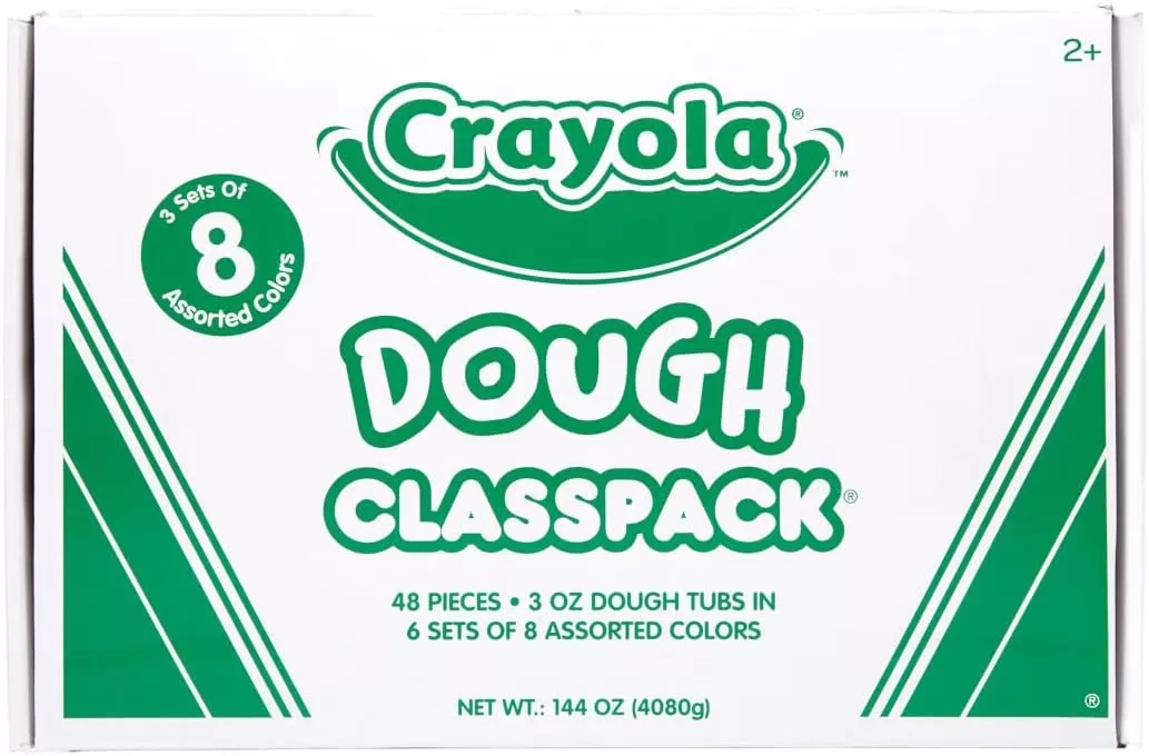 imageCrayola Dough Classpack  8 Assorted Colors 48 Count 3oz Kids Dough Classroom Supplies for Teachers ampamp Art Projects Nontoxic Ages 348 Count