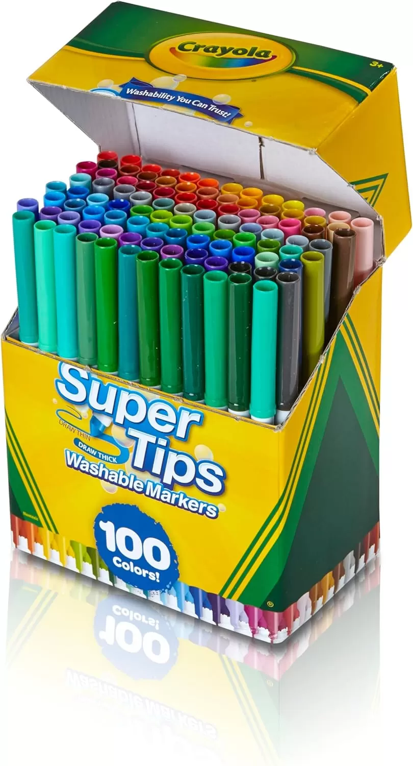 imageCrayola Pastel Colors Art Kit 50pcs Kids Art Set with Pastel Markers ampamp Pencils Art Kit for Girls ampamp Boys Gift for Kids 8SuperTips