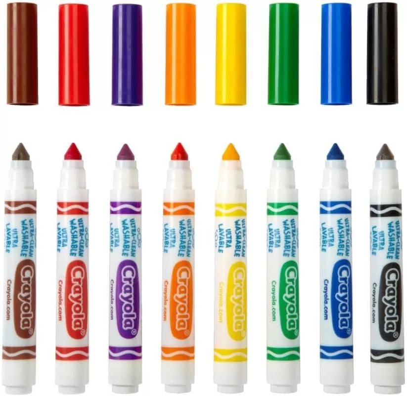 imageCrayola Ultra Clean Washable Markers Classpack 200 Count Bulk Markers for Classrooms School Supplies for Kids 10 ColorsBroad Line