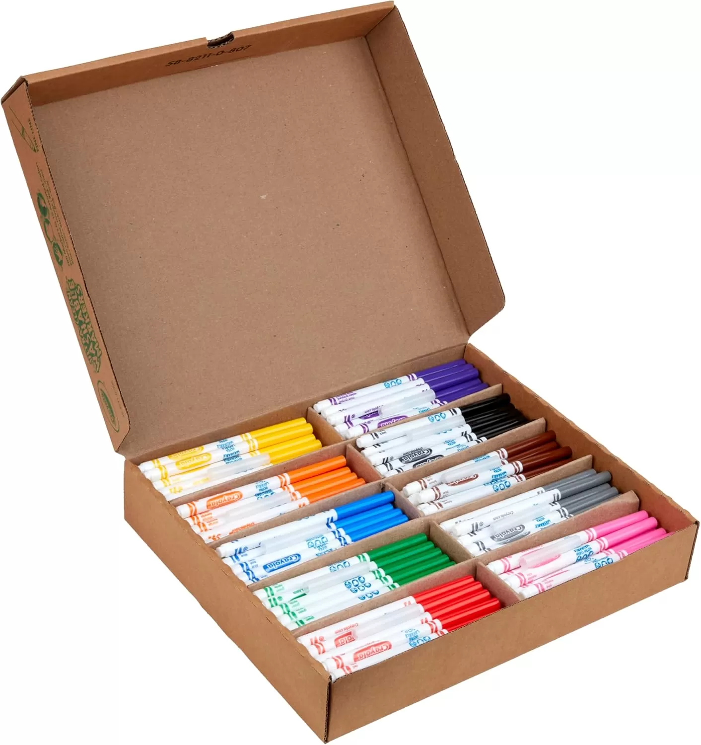imageCrayola Ultra Clean Washable Markers Classpack 200 Count Bulk Markers for Classrooms School Supplies for Kids 10 ColorsFine Line